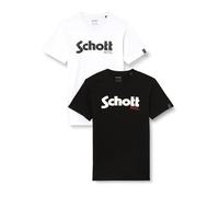 Schott NYC Tspklogo - Camiseta para Hombre, Blanco, M