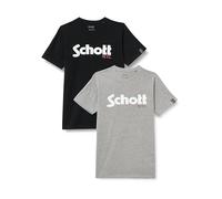 Schott NYC Tspklogo - Camiseta para Hombre, Negro, XXL