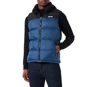 Schott NYC UTAHV, Chaleco de plumas con hombros Hombre, Acero azul, XL