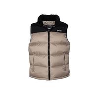 Schott NYC UTAHV, Chaleco de plumas con hombros Hombre, Beige, M