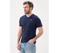 Schott Tshirt Col V Brode-TSCASUALV L Azul