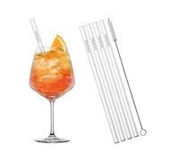 SCHOTT ZWIESEL After Work Goblets, juego de 4 copas de cóctel, 4 pajitas de cristal y 1 cepillo de algodón, vasos de cristal Tritan aptos para lavavajillas, Fabricadas en Alemania (art. nº. 130014)