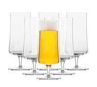 Schott Zwiesel Basic Pilsner - Juego de 6 vasos de cerveza, cristal, transparente, 7,6 x 7,6 x 17,8 cm