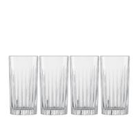 SCHOTT ZWIESEL Vasos largos Stage (set de 4), Vasos largos con relieve, vasos de cristal aptos para lavavajillas (art. n° 121880)