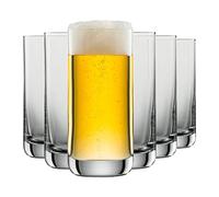 Schott Zwiesel Vasos de cerveza Simple 0,2 l (juego de 6 unidades), vasos de cerveza recta para pils, vasos de cristal Tritán aptos para lavavajillas, fabricado en Alemania (número de referencia