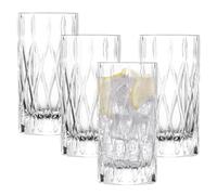 Schott Zwiesel vaso largo Age (juego de 4), vaso moderno para bebidas largas con borde estriado, vasos de cristal aptos para lavavajillas (art. nº. 124301)