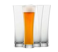 SCHOTT ZWIESEL Vasos de cerveza de trigo 0,5 l Beer Basic (juego de 4), vasos rectos de cerveza de trigo, vasos de cristal Tritan aptos para lavavajillas, fabricados en Alemania (art. nº. 130007)