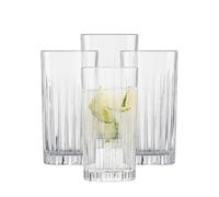 SCHOTT ZWIESEL Vasos largos Stage (set de 4), Vasos largos con relieve, vasos de cristal aptos para lavavajillas (art. n° 121880)
