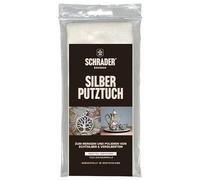 SCHRADER - Paño de limpieza para plata para pulir, como limpiador de plata para eliminar puntos de deslustre, paño de limpieza de joyas con materiales de pulido naturales, 1 paño, fabricado en