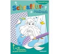 Schraffur-Malbuch. Meerjungfrauen: Mit 12 fantastischen Muster-Schablonen, zum Ausmalen für Kinder ab 5 Jahren