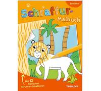 Schraffur-Malbuch. Zootiere: Mit 12 tierischen Muster-Schablonen, zum Ausmalen für Kinder ab 5 Jahren