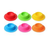 Schramm® Hueveras de silicona 4 colores surtidos 4, 6 ó 12 piezas seleccionables 8,5 x 2,5 cm Portahuevos con bandeja Soporte para huevos Sin BPA, Talla:6 Stück
