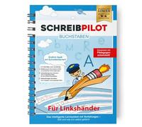 Schreibathlet Cuaderno de escritura para tiradores ABC con letras en relieve especialmente desarrollado para zurdos. Sistema de aprendizaje desarrollado por profesores, profesores y estudiantes