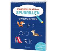 Schreiben lernen mit Spurrillen - Großbuchstaben: Schreibblock mit vorgeprägten Linien für Vorschulkinder ab 5 Jahren