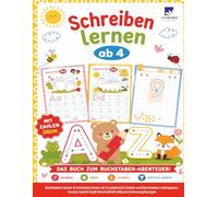 SCHREIBER VERLAG | Buchstaben lernen & Schreiben lernen ab 4 | spielerisch Zahlen und Buchstaben nachspuren: buntes Spiel & Spaß Vorschulheft inklusive Schwungübungen