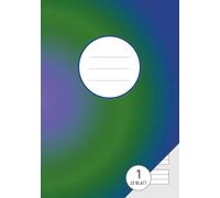 Schreibheft 1. Klasse - Lineatur 1 mit Kontrast | A5 | 25 Blatt | Grundschulheft zum Schreibenlernen: Deutschheft | Lernheft | Notizbuch für die Schule und zum Lernen | lila grün blau