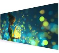 Schreibtischunterlage, Gaming Mauspad 700x300x3 mm, Mousepad xxl, Mauspad Groß Mit Gelkissen Gaming Zubehör, Rutschfeste, Schreibtischmatte Büro und Zuhause, Office Desktopschutz (Licht Mädchen) V-760