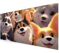 Schreibtischunterlage, Gaming Mauspad Mousepad xxl, Mauspad Groß Mit Gelkissen Gaming Zubehör, Rutschfeste Desk Mat, Schreibtischmatte für Büro und Zuhause, Office Desktopschutz (Animation Hund) V-791
