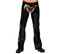Schrittloses Design Herren Schwarze Lange Hose Inklusive Armeegrüner Unterhose Aus 100% Naturlatex Materialien,schwarz,Negro,SG