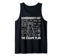 Schrodinger Cat Escape Plan Física Cuántica Gato Camiseta sin Mangas