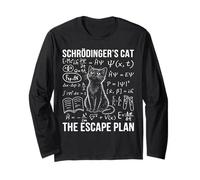 Schrodinger Cat Escape Plan Física Cuántica Gato Manga Larga
