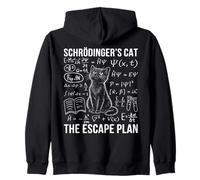 Schrodinger Cat Escape Plan Física Cuántica Gato Sudadera con Capucha
