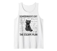 Schrodinger Cat Escape Plan Mecánica cuántica Física Camiseta sin Mangas