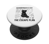 Schrodinger Cat Escape Plan Mecánica cuántica Física PopSockets PopGrip Adhesivo