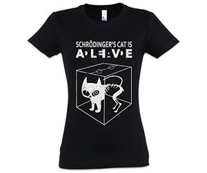 SCHRÖDINGER´S Cat IS Alive Dead II Mujer Girlie Women T-Shirt - Gato The Big Schroedinger TV Bang Theory Sheldon Tamaños S - 5XL