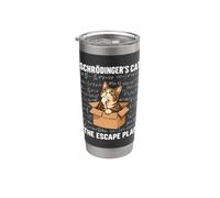 Schrödingers Cat El plan de escape Paradoja cuántica Vaso térmico de acero inoxidable de doble pared