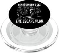 Schrödingers Cat The Escape Plan | Funny Scientist & Teacher PopSockets PopGrip para MagSafe