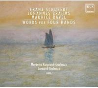 Schubert, Brahms, Ravel : uvres pour piano 4 mains. Kazprzak, Godeaux.
