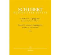 Schubert, Franz - Sonata in a minor (Arpeggione), D. 821. For Viola and Piano. URTEXT. Barenreiter