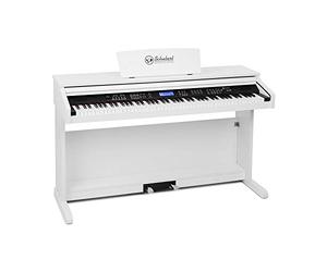 Schubert Subi 88 MK II - Piano eléctrico de 88 teclas, MIDI, USB y Pantalla LCD - Teclado digital con 360 sonidos, 160 ritmos, 80 canciones demo, Compatible con Hi-Fi PA, Blanco
