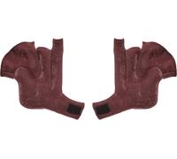 Schuberth C4 Pro Almohadillas para las mejillas de mujer, Rojo oscuro, Talla XS/M