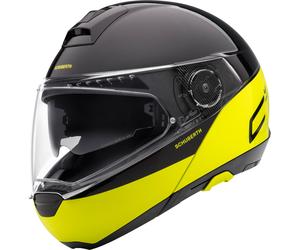 Schuberth C4 Pro Swipe Casco, negro-amarillo, tamaño XS para Hombres