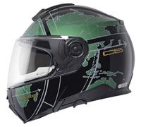 SCHUBERTH C5 Globe Casco Abatible Negro/Verde 57 unisex, talla M