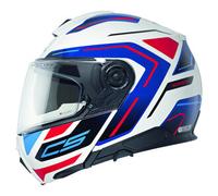 Schuberth C5 Omega Casco, blanco-rojo-azul, tamaño 3XL para Hombres