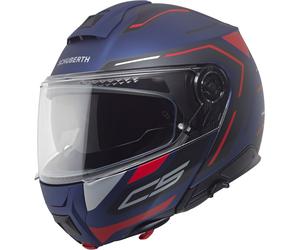 Schuberth C5 Omega Casco abatible, Azul mate/rojo, Talla XS (53)