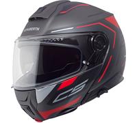 Schuberth C5 Omega, casco abatible L (58/59) female Mate Gris Oscuro/Negro/Rojo