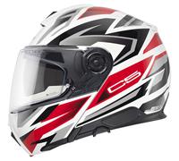 Schuberth C5 Zenith Casco, Rojo/Blanco, Talla M (57)