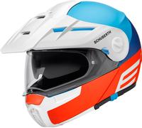 Schuberth E1 Cut Casco, blanco/azul/naranja, Talla XS (53/54)