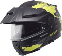 Schuberth E2 Atlas Casco abatible Adventure, negro/amarillo, Talla L (59)