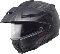 Schuberth E2 Atlas Casco abatible Adventure, negro-gris, tamaño S para Hombres