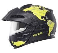 Schuberth E2 Atlas Casco abatible Adventure, negro-amarillo, tamaño S para Hombres