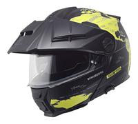 Schuberth E2 Atlas Casco Adventure Flip-Up, negro-amarillo, tamaño 2XL para Hombres