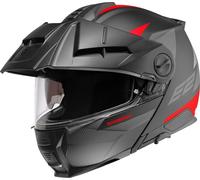 Schuberth E2 Defender Casco, negro mate/rojo, Talla XS (53)