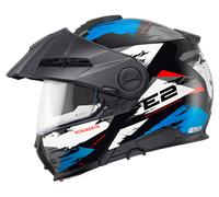 SCHUBERTH E2 Trail Casco Abatible Blanco/Azul/Rojo 55 unisex, talla S