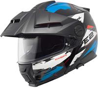 Schuberth E2 Trail Casco, negro-azul, tamaño S para Hombres