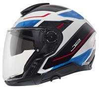 Schuberth J2 Sigma Casco jet, blanco-rojo-azul, tamaño M para Hombres